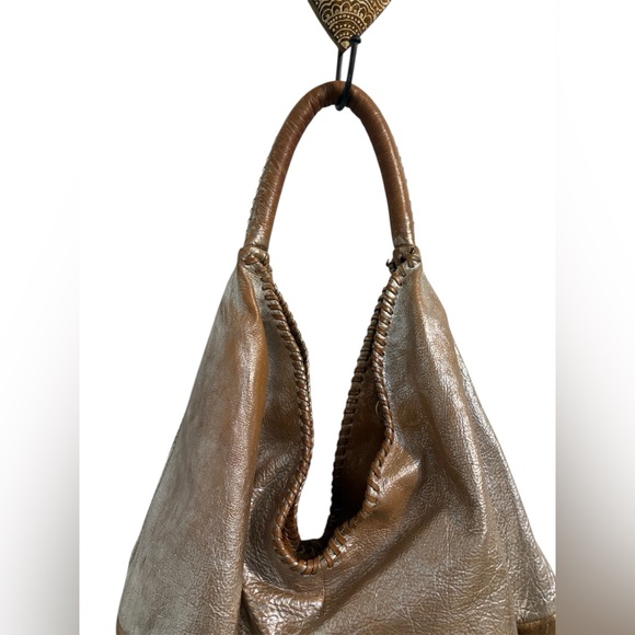 Sharif Metallic Silver and Bronze Hobo Bag - Picture 5 of 16